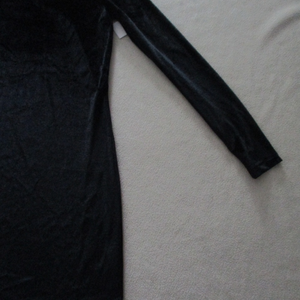 Mac & Jac Women Dress S Black One Shoulder Velour - Picture 4 of 5